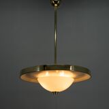 Lustre Bauhaus en laiton de Franta Anyz, 1930, restauré