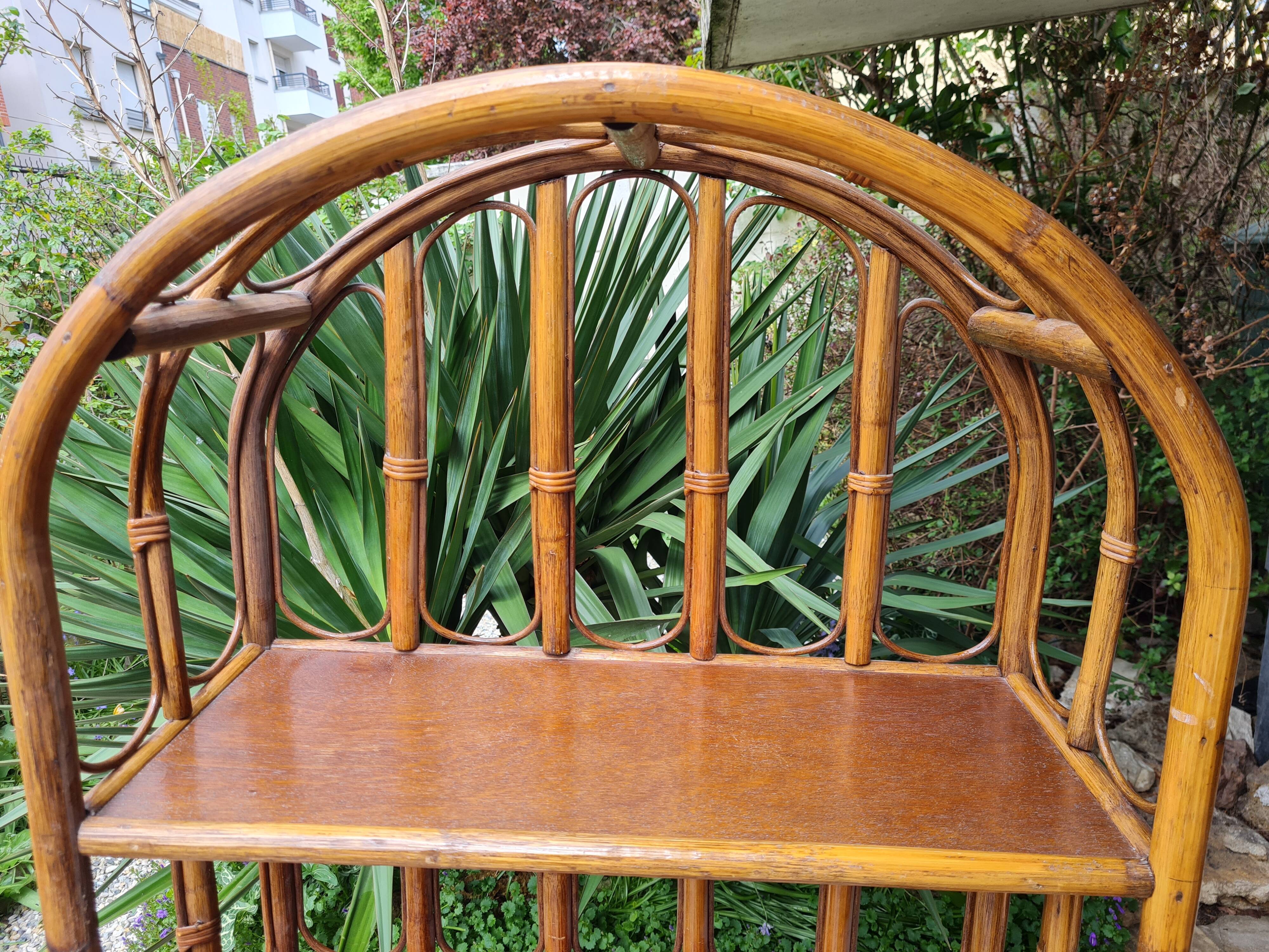 Rattan furniture and canning with vintage shelves