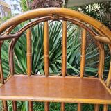 Rattan furniture and canning with vintage shelves