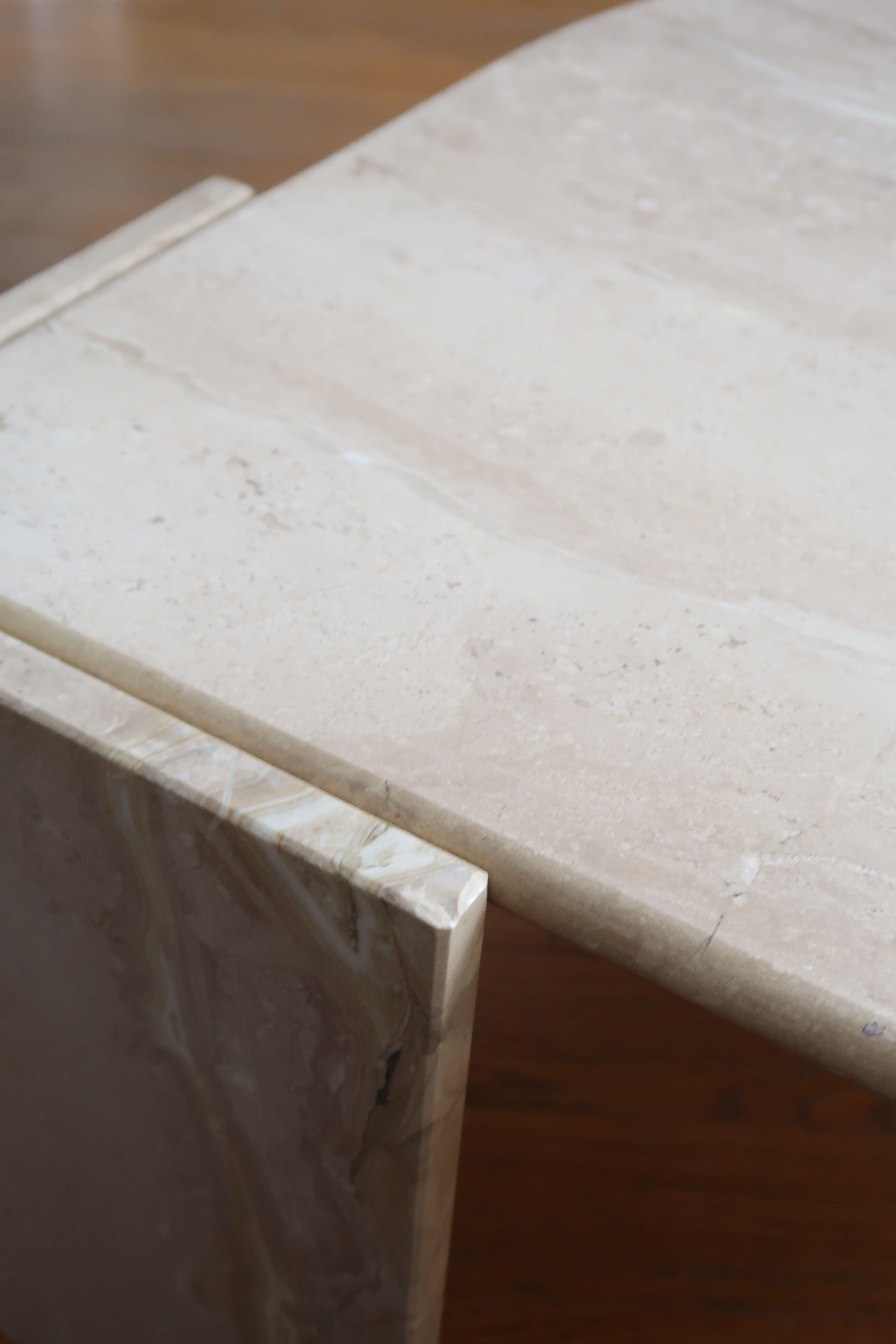 Travertine coffee table Roche Bobois