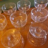 9 coupes en verre soufflé