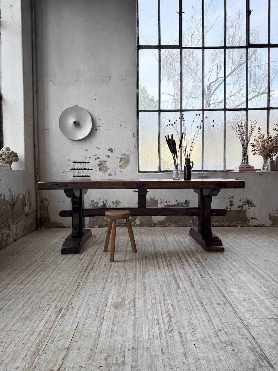 Table de monastère XXL en chêne, 19ème s.