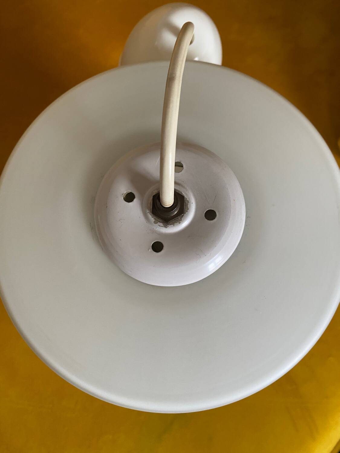 Opaline pendant light with romantic decoration, 1970