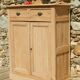 Superb antique Parisian sideboard in solid ash, industrial furniture style.