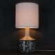 Lampe de table en céramique des années 1970 d'Axella avec abat-jour en tissu, Danemark