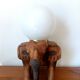 Elephant lamp and opaline