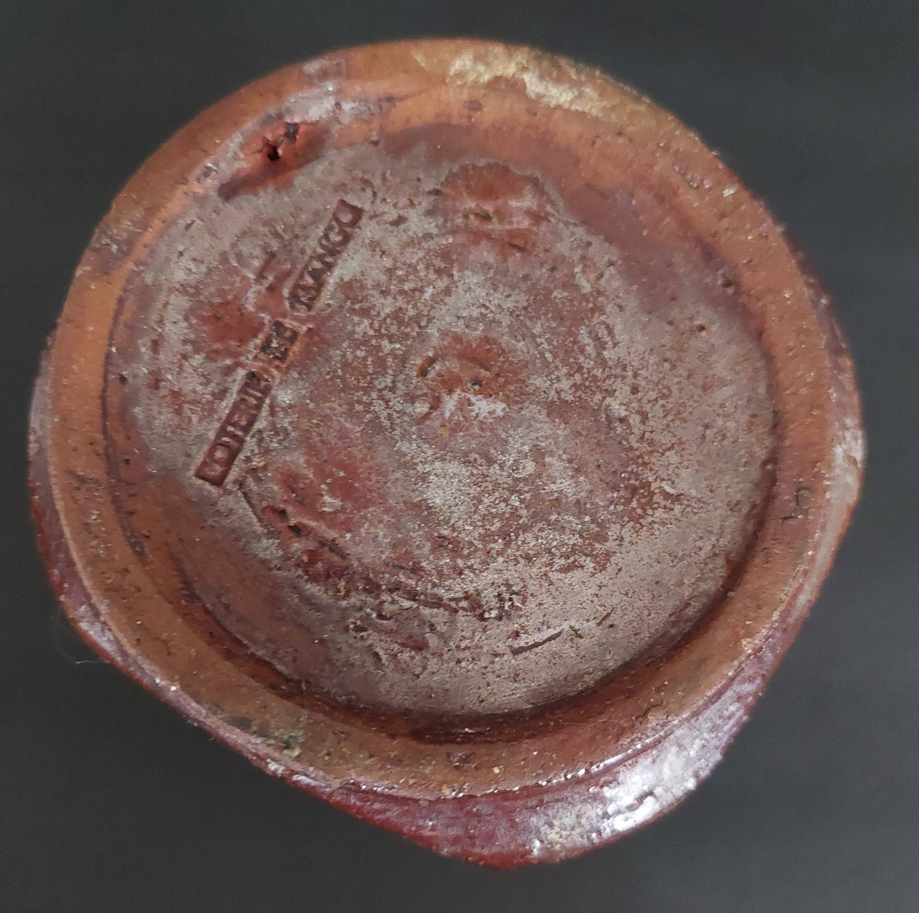 Bouteille flacon en grès vernissé poterie de Mango