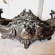 Late 19th century plated bronze planter, Louis XV style rocaille decoration