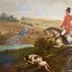 Partie de chasse école anglaise du XIXeme siècle