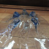 Fruit cup Blue glass centerpiece