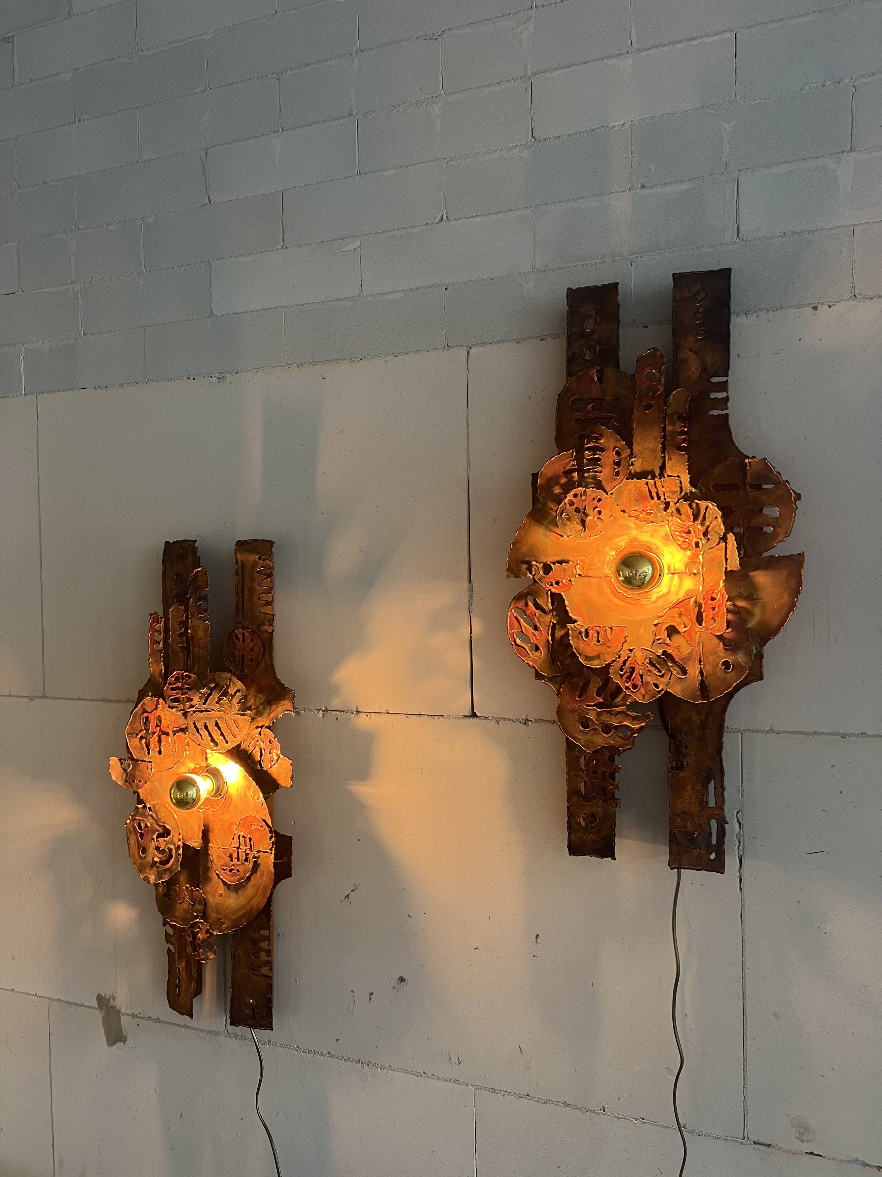 Raw expressive wall sconces by Francesco Pasinato