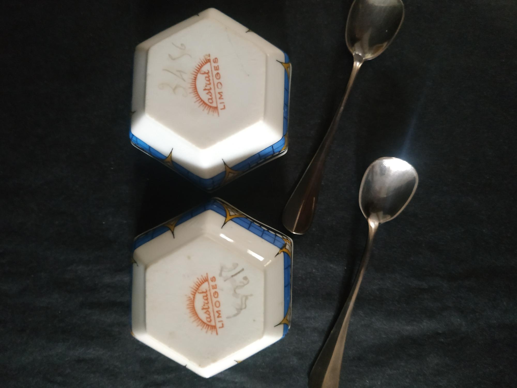 Salerons art deco Astral Limoges