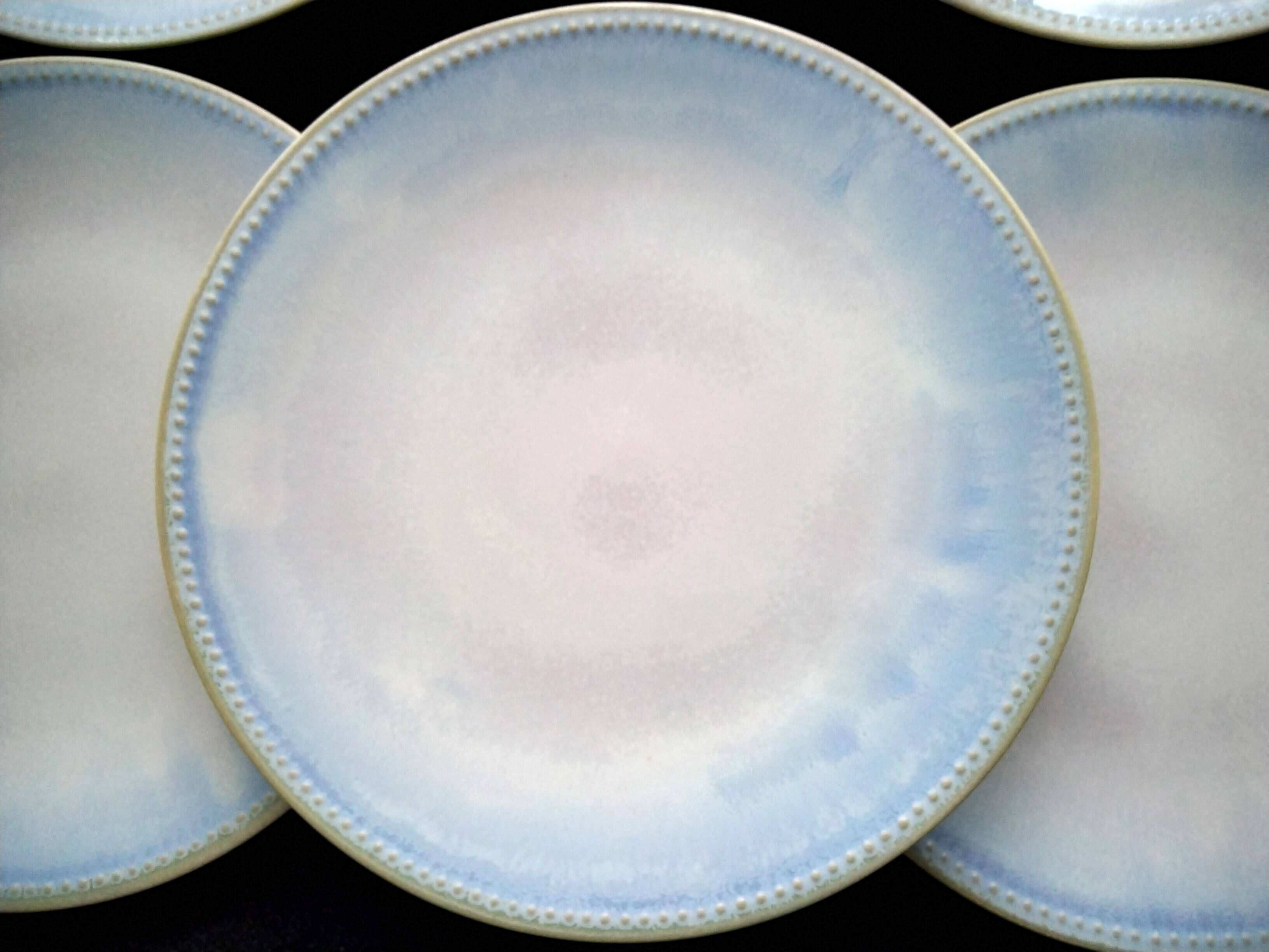 6 Ceramic dinner plates Handmade artisanal work
