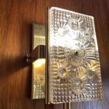 Pair of glass wall lights in Scandinavian design from the 1950s.