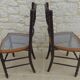 2 quality wooden caned chairs