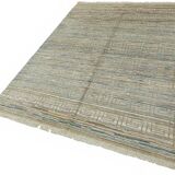 Handmade Turkish One of a Kind 165 cm x 229 cm Blue Wool Carpet