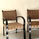 Scandinavian armchair in wood and woven cord by Axel Larsson, Sweden 1950.