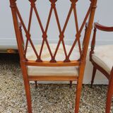 Pair of art nouveau mahogany armchairs