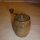 Pepper mill in vintage wooden barrel