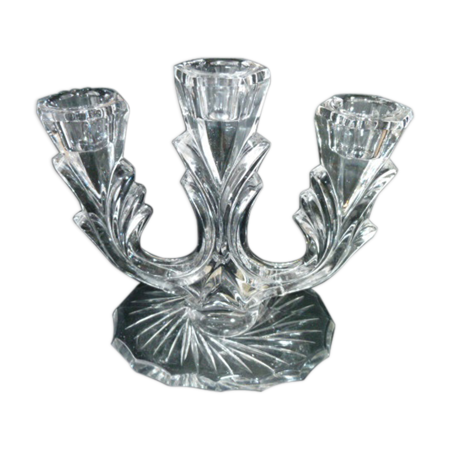 Bougeoir ,Chandelier with leaded crystal 3 branches