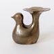 Candle holder or bird soliflore in brass, mid-century design from the 1960s.