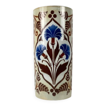 Grand vase rouleau "Damas", KG Lunéville, 1910-1930