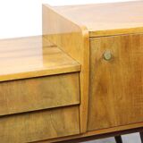 Mid-century Italian Wood and Brass Sideboard, 50s
