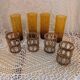 4 vintage orangeade glasses