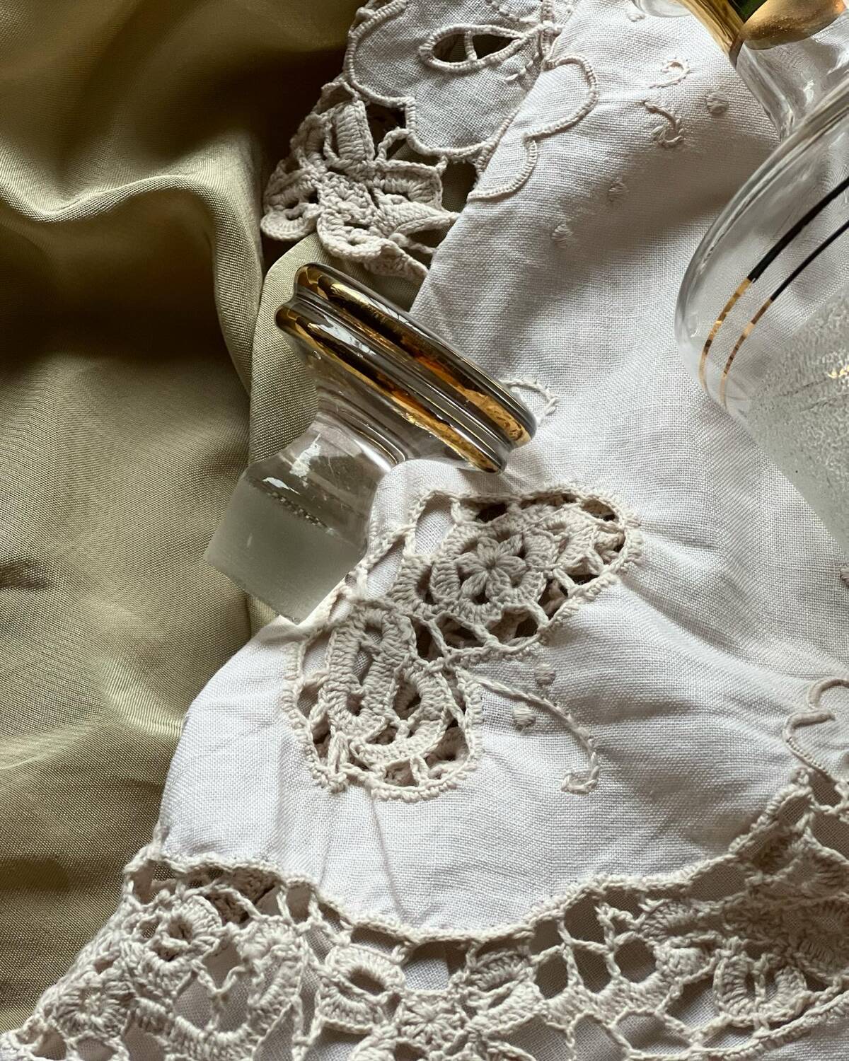 1950 liqueur service in sandblasted granite glass