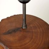 Pair of Brutalist Solid Wood Lamps