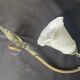 Art Deco wall light, opaline, white, marbled