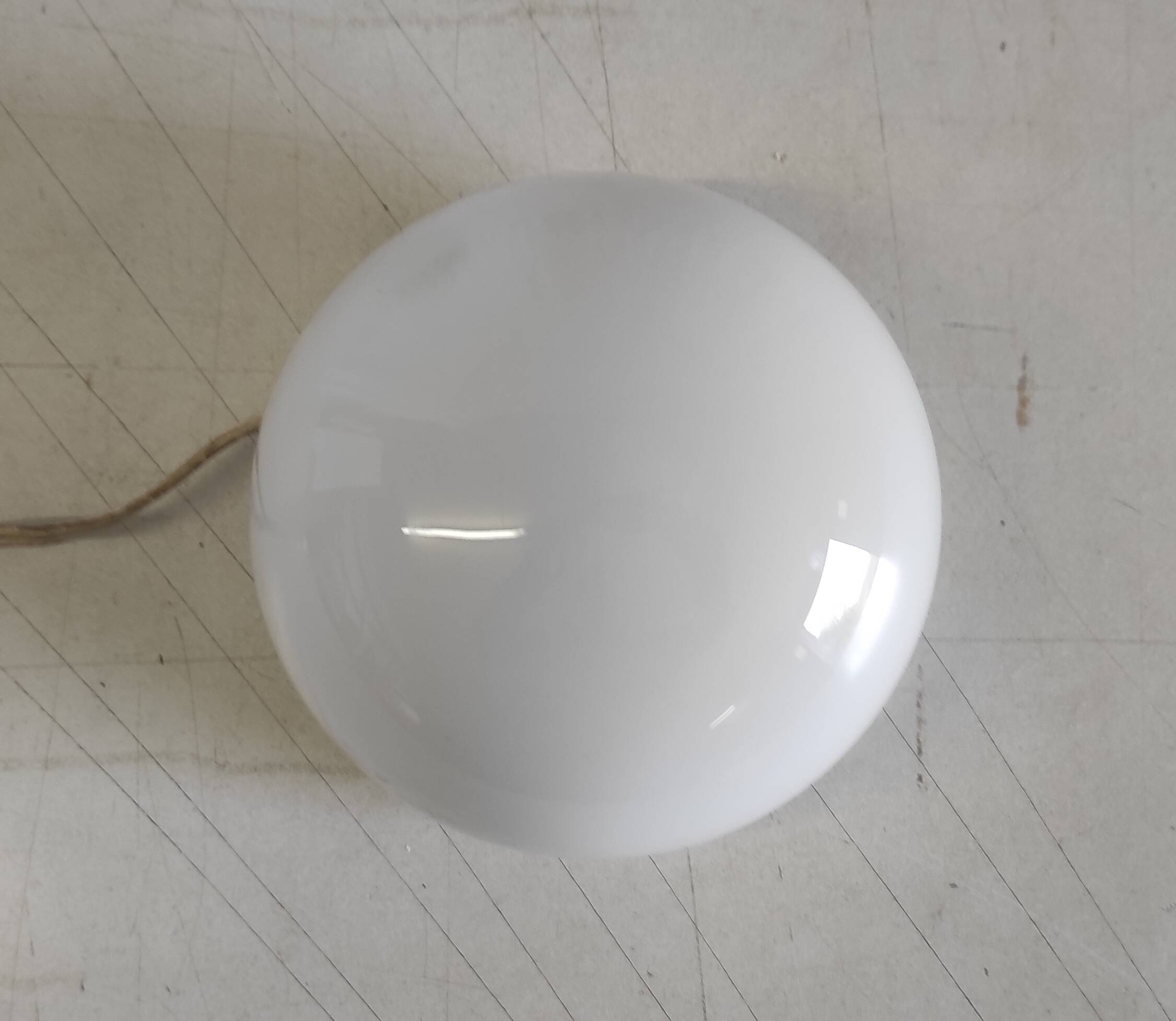 Opaline globe ceiling or wall light, diameter 15 cm - mid-20th century