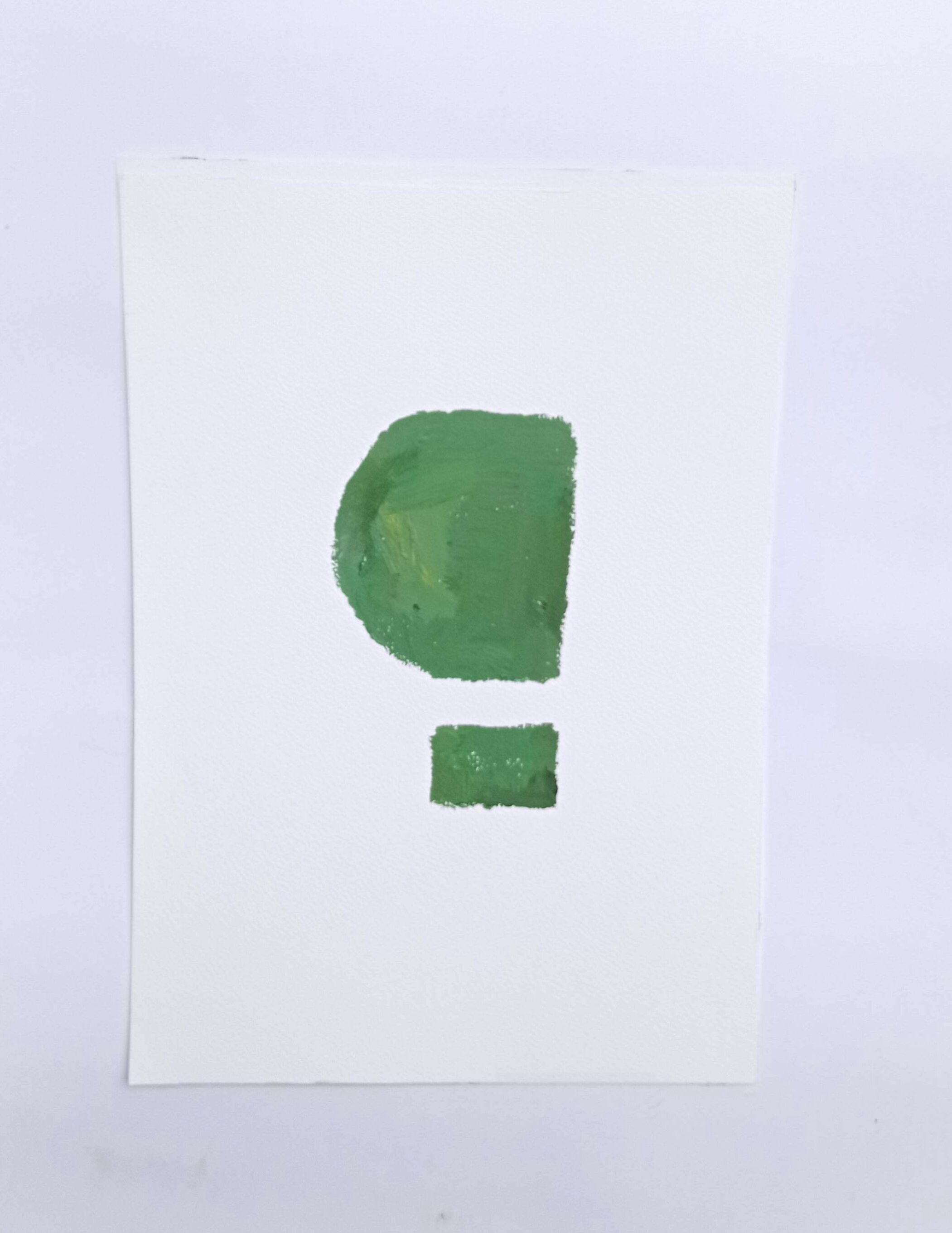 Green geometric minimalist painting