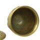 Old Brass Cup Goblet with Lid Mythical Figure 14cm