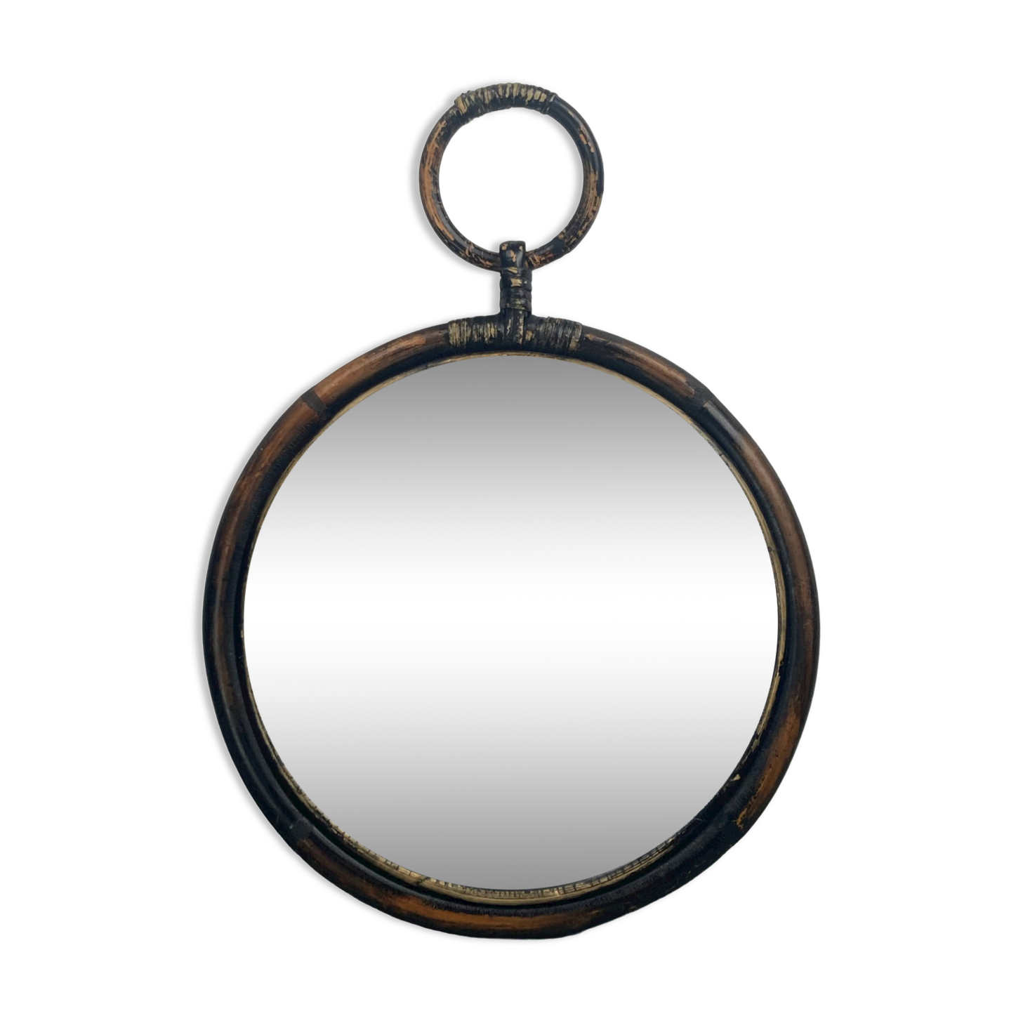 Faux bamboo chinoiserie mirror, France 1960s-1970