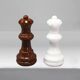 1970s Gorgeous Brown and White Chess Set in Volterra Alabaster Handmade. Ma