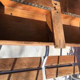 1950s Double wood and metal school desk