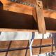 1950s Double wood and metal school desk