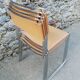 Chaises en métal chromé garnissage en cuir de Giandomenico Belotti 1970