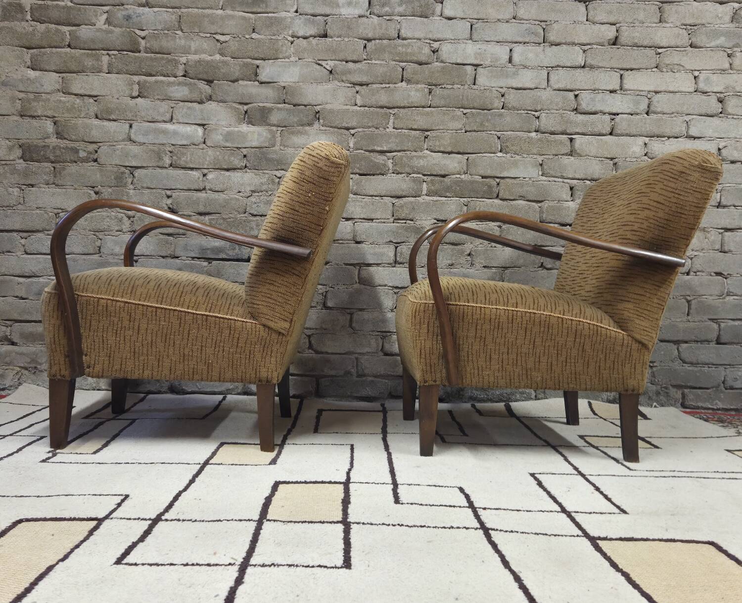 Paire de fauteuils 1960 vintage