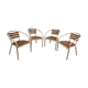 4 armchairs gondola café parisien bistrot vintage terrace 1980s