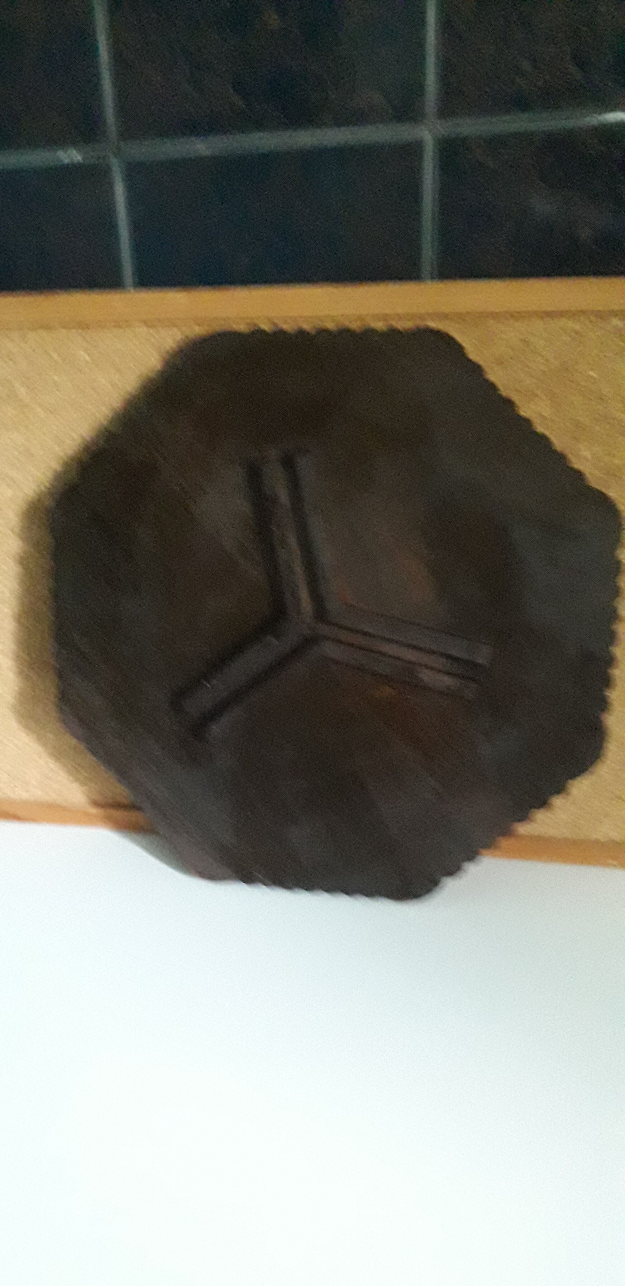 Old coffee table carved in teak wood