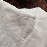 Monogram linen sheet, late 19th century.