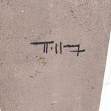 Enamelled ceramic plate abstract decoration Jean Jaffeux