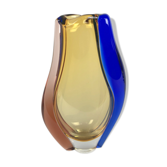 Vase par Hana Machovska pour Mstisov Glassworks, Tchécoslovaquie années 1960