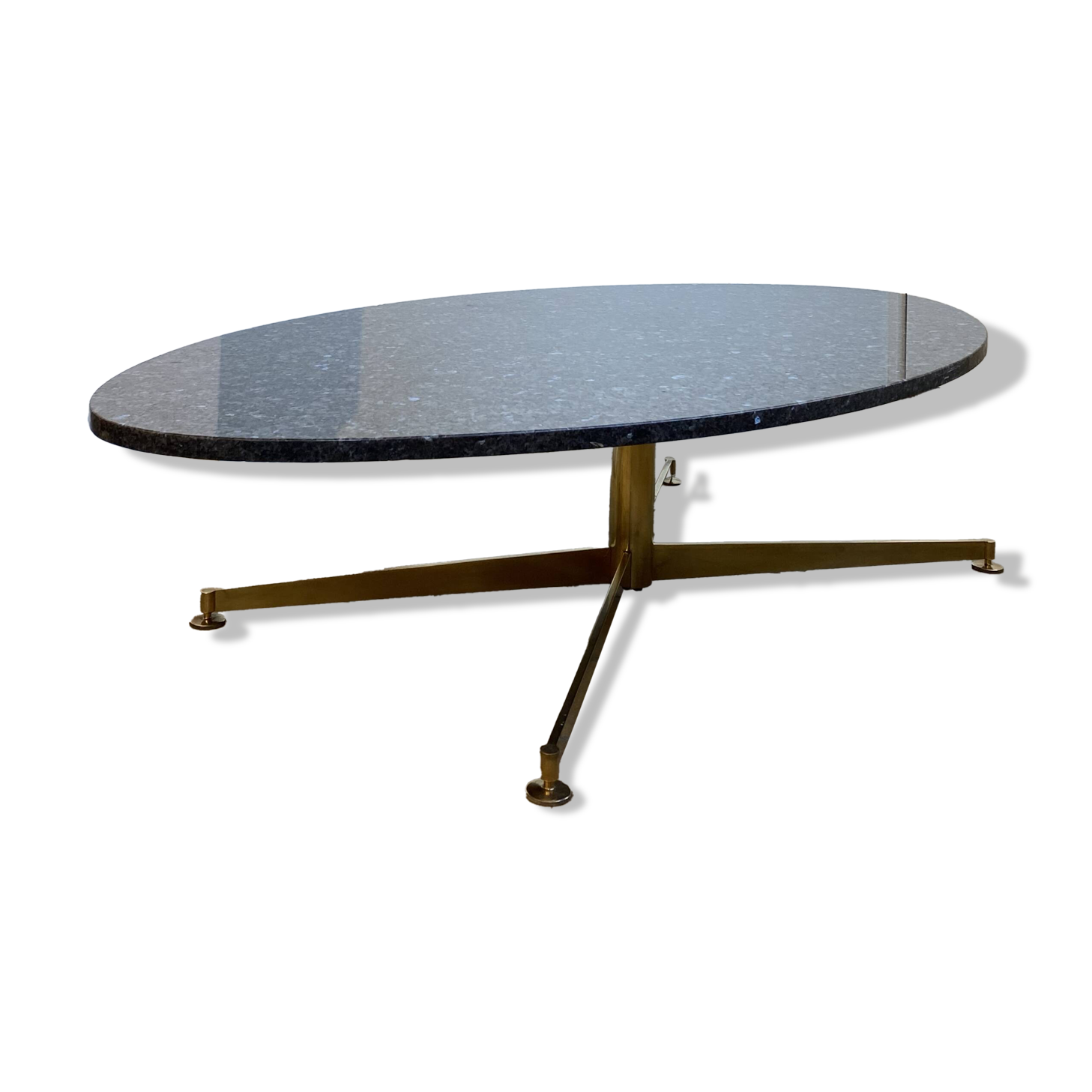 Michel Kin coffee table in blue and black granite, Arflex editions, 1960