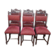 Series of 6 reupholstered Renaissance style chairs