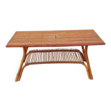 Vintage rattan coffee table