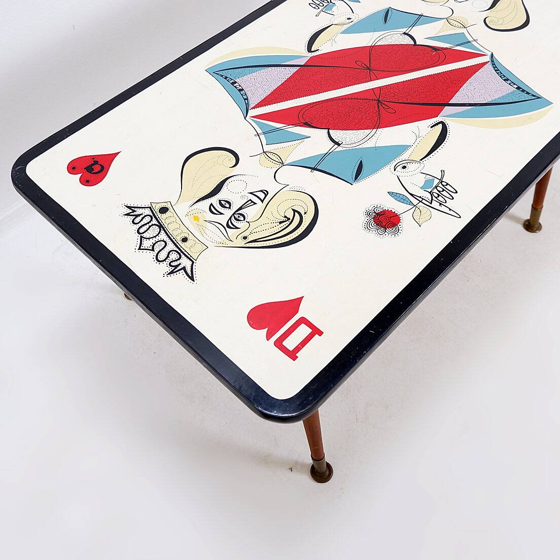 Mid-Century "Lady of Hearts" coffee table - 1950s