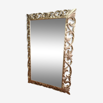 Miroir style Louis XIII en bois doré 94x150cm